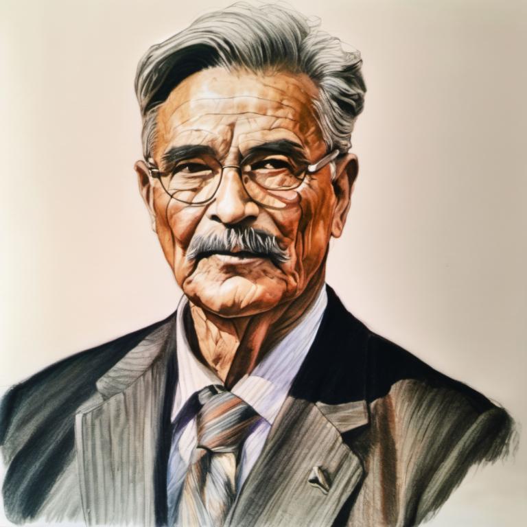 Color Sketch,Color Sketch, People, man, 1boy, male focus, solo, glasses, necktie, old, formal, old man, suit