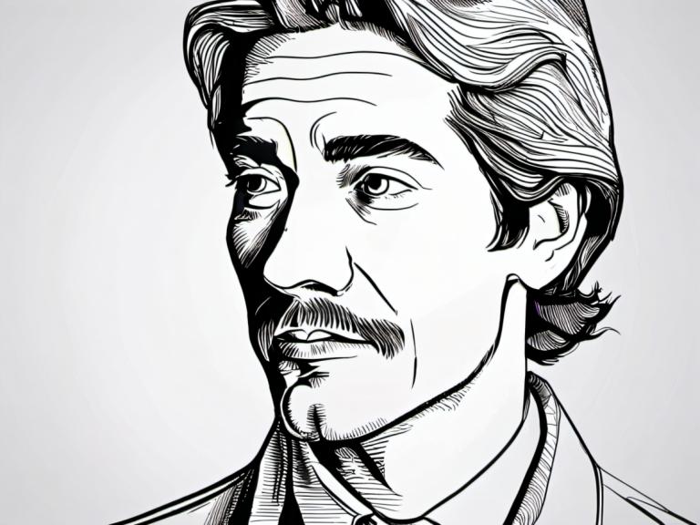 Comics,Comics, People, man, 1boy, solo, male focus, monochrome, facial hair, greyscale, mustache, portrait