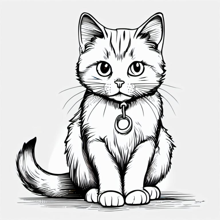 Comics,Comics, Animal, cat, no humans, monochrome, greyscale, animal focus, cat, white background