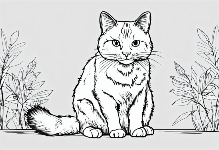 Comics,Comics, Animal, cat, no humans, animal focus, monochrome, greyscale, cat, plant, grey background