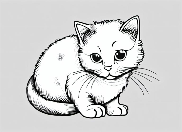 Comics,Comics, Animal, cat, no humans, monochrome, greyscale, animal focus, cat, grey background