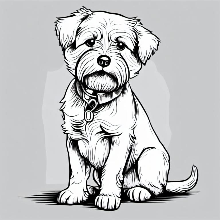 Comics,Comics, Animal, dog, no humans, monochrome, dog, greyscale, grey background, full body, solo