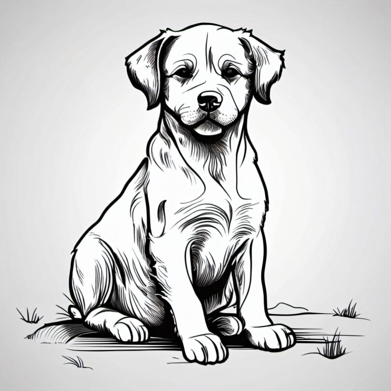 Comics,Comics, Animal, dog, no humans, dog, greyscale, monochrome, animal focus, grass, grey background