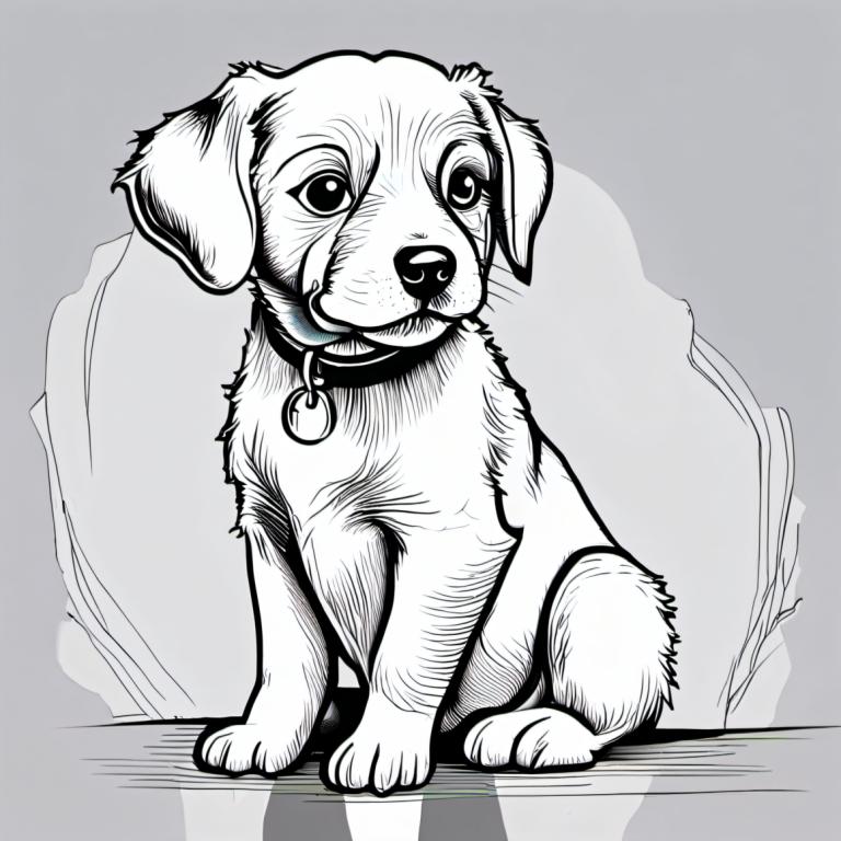 Comics,Comics, Animal, dog, no humans, dog, monochrome, greyscale, grey background, collar, reflection