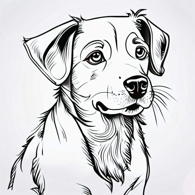 Comics,Comics, Animal, dog, greyscale, monochrome, no humans, solo, freckles, white background