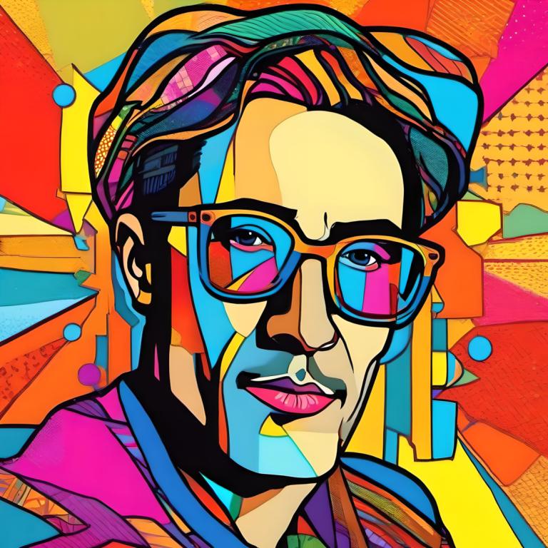 Pop Art,Pop Art, People, man, colorful, solo, male focus, 1boy, portrait, sunglasses, glasses, open mouth