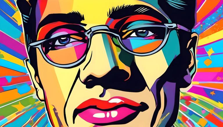 Pop-Art,Pop-Art, Personnes, homme, solo, se maquiller, 1garçon, foyer masculin, lunettes, coloré