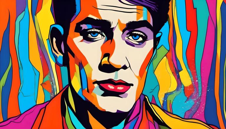 Pop-Art,Pop-Art, Personnes, homme, solo, 1garçon, foyer masculin, coloré, yeux bleus, se maquiller