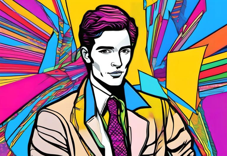 Pop Art,Pop Art, People, man, 1boy, male focus, colorful, necktie, solo, formal, suit, kira yoshikage