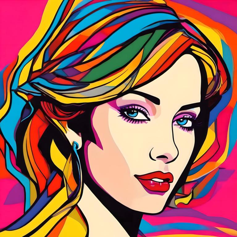 Arte pop,Arte pop, Persone, donna, 1 ragazza, assolo, orecchini, gioielleria, occhi azzurri