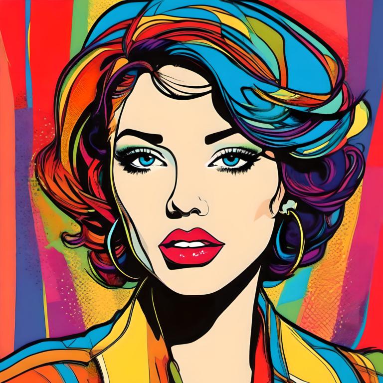 Arte pop,Arte pop, Persone, donna, 1 ragazza, assolo, orecchini, gioielleria, occhi azzurri