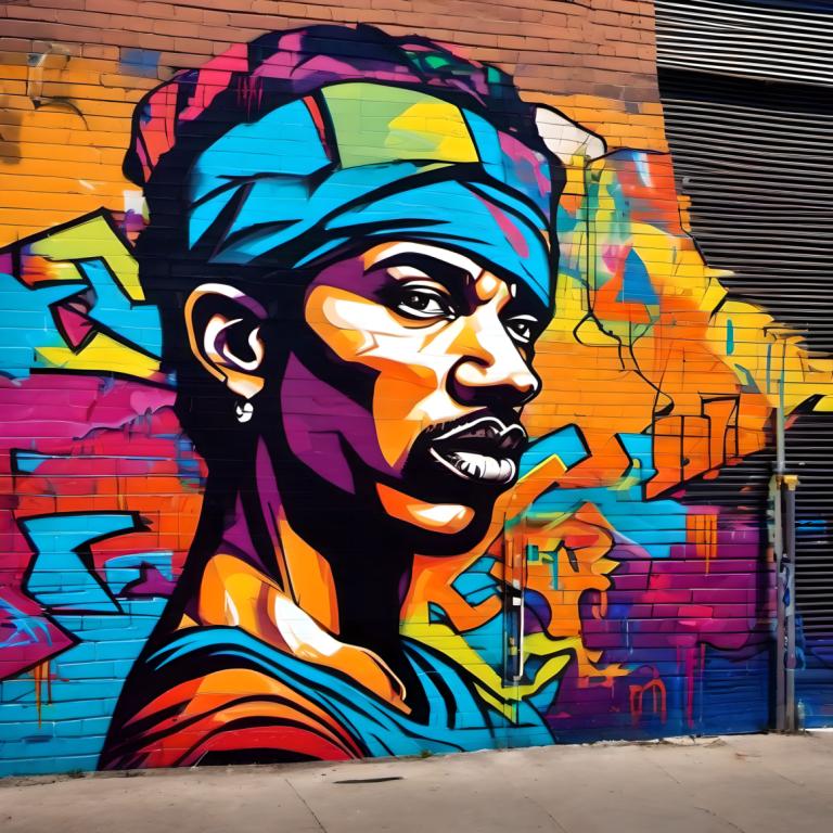 Street Art,Street Art, People, man, 1boy, male focus, solo, earrings, jewelry, colorful, headband