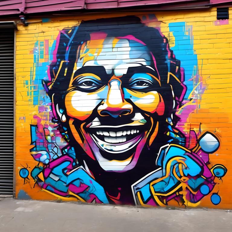 Arte callejero,Arte callejero, Gente, hombre, solo, enfoque masculino, 1 chico, sonrisa