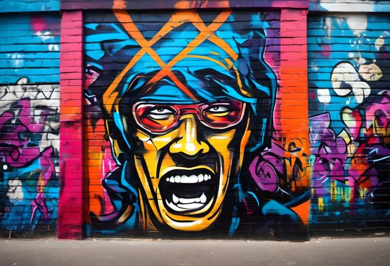 Street Art,Street Art, People, man, 1boy, open mouth, male focus, solo, parody, looking at viewer, glasses