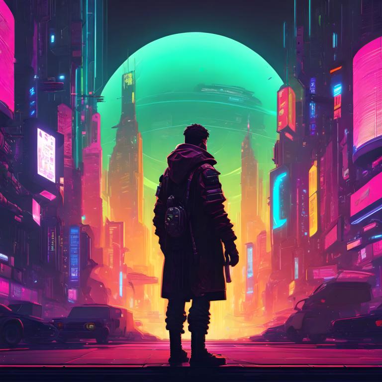 Cyberpunk,Cyberpunk, människor, man, 1 pojke, cyberpunk, motorfordon, bil, markfordon, Science fiction