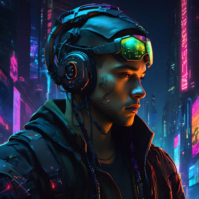 Cyberpunk,Cyberpunk, Mennesker, Mann, 1 gutt, solo, mannlig fokus, jakke, realistisk, cyberpunk