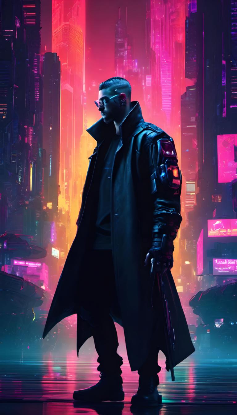 Cyberpunk,Cyberpunk, Ανθρωποι, άνδρας, 1 αγόρι, κυβερνοπάνκ, αρσενική εστίαση, μονοφωνία, πόλη