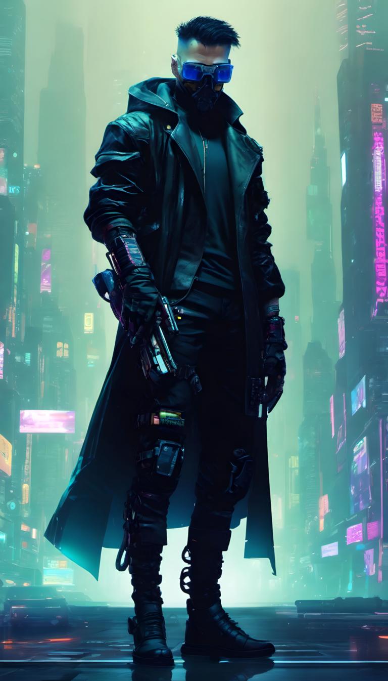 Cyberpunk,Cyberpunk, Ihmiset, mies, 1 poika, ase, yksin, miehen keskittyminen, ase, pitämällä, kyberpunk