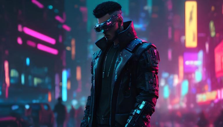 Cyberpunk,Cyberpunk, Mọi người, người đàn ông, 1 cậu bé, áo khoác, Nam giới, sự cắt xén, cyberpunk, tóc đen