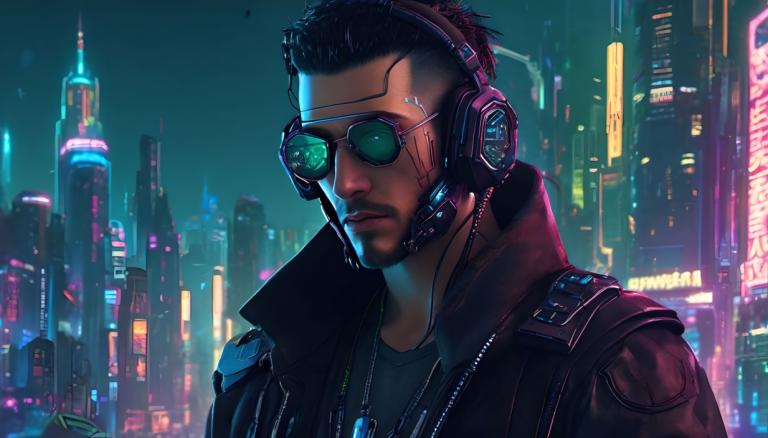 Cyberpunk,Cyberpunk, Ανθρωποι, άνδρας, 1 αγόρι, αρσενική εστίαση, μονοφωνία, κυβερνοπάνκ, σακάκι, Νύχτα, πόλη