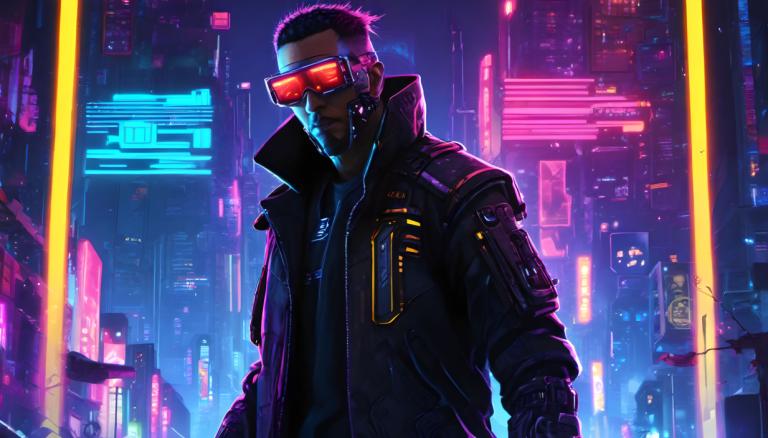 Cyberpunk,Cyberpunk, Ανθρωποι, άνδρας, κυβερνοπάνκ, 1 αγόρι, φώτα νέον, αρσενική εστίαση, μονοφωνία, σακάκι