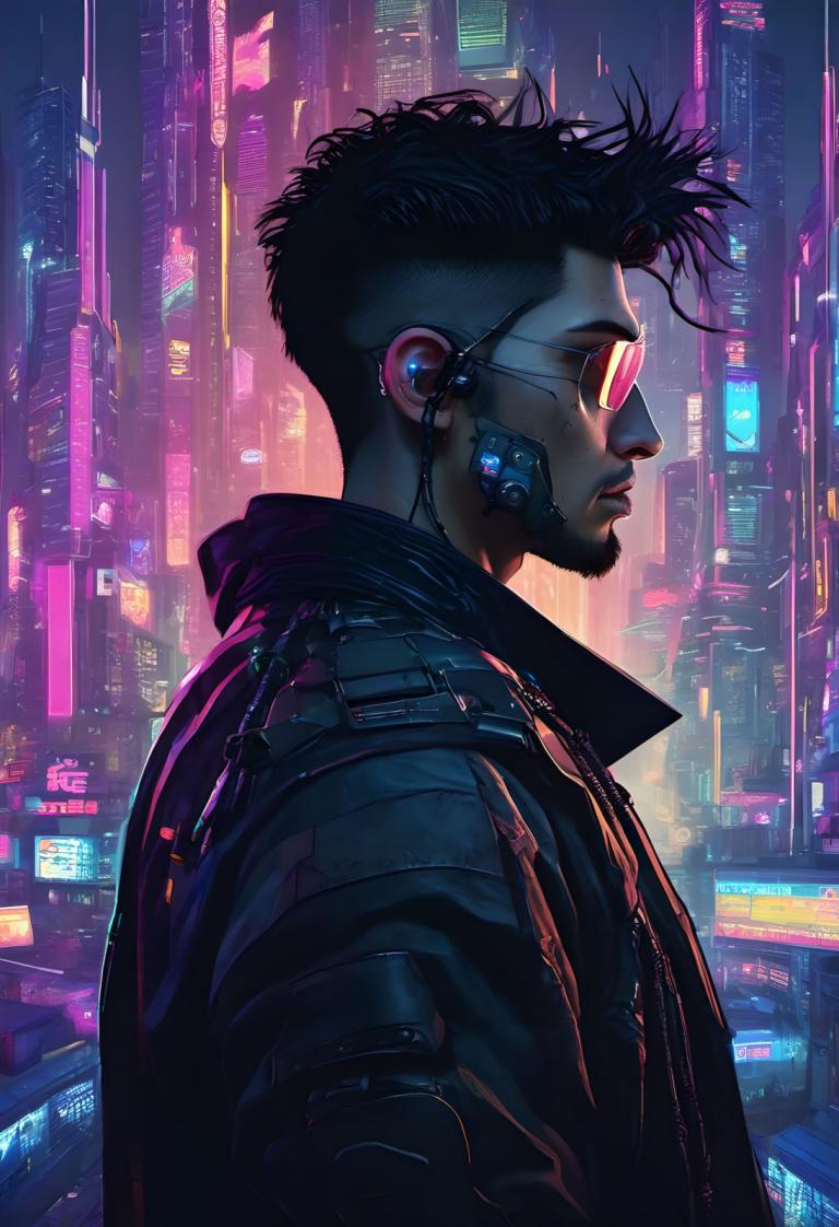 Cyberpunk,Cyberpunk, Ανθρωποι, άνδρας, 1 αγόρι, κυβερνοπάνκ, αρσενική εστίαση, μονοφωνία, σακάκι