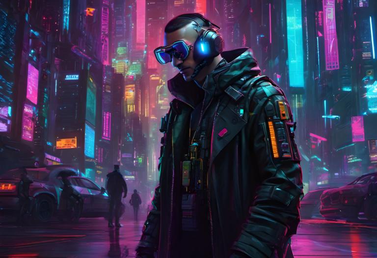 Cyberpunk,Cyberpunk, människor, man, motorfordon, cyberpunk, markfordon, stad, jacka, flera pojkar, natt, bil