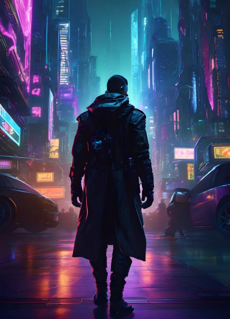 Cyberpunk,Cyberpunk, människor, man, motorfordon, 1 pojke, markfordon, cyberpunk, bil, stad, manligt fokus