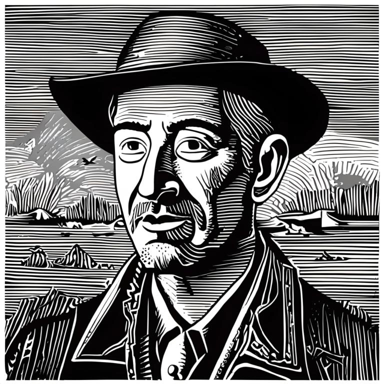 Woodcut,Woodcut, People, man, monochrome, greyscale, hat, 1girl