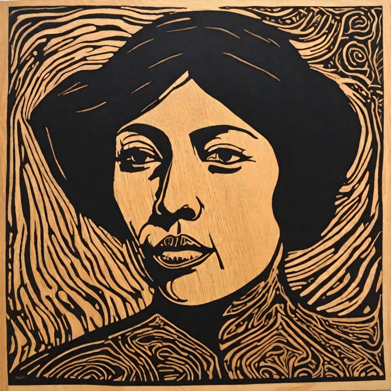 Woodcut,Woodcut, People, woman, solo, monochrome, male focus, 1boy, portrait, parody, open mouth