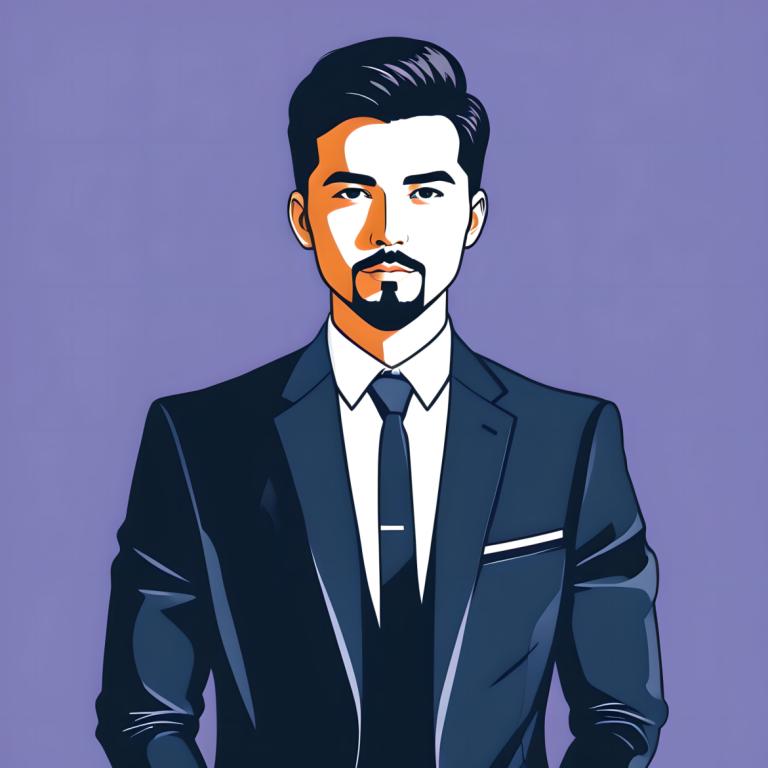 Illustration,Illustration, People, man, 1boy, solo, male focus, necktie, black hair, shirt, facial hair