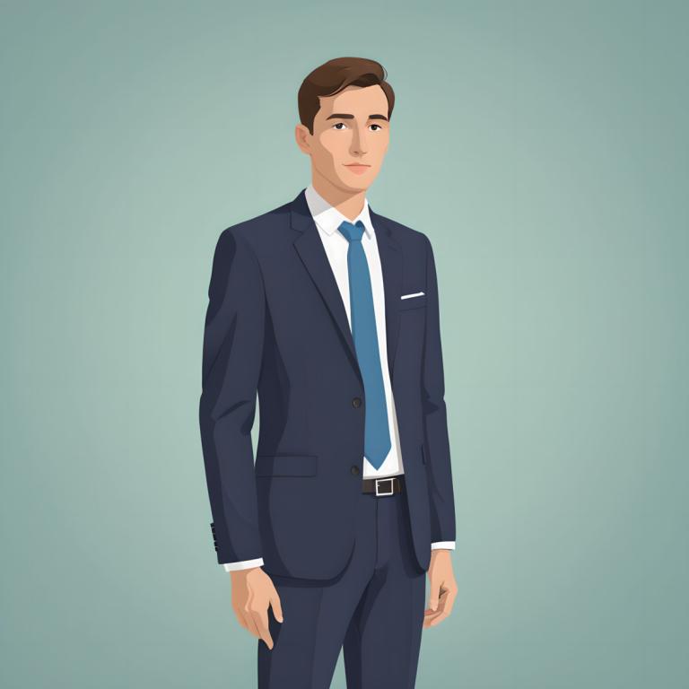 Illustration,Illustration, People, man, 1boy, solo, necktie, blue necktie, male focus, shirt, brown hair