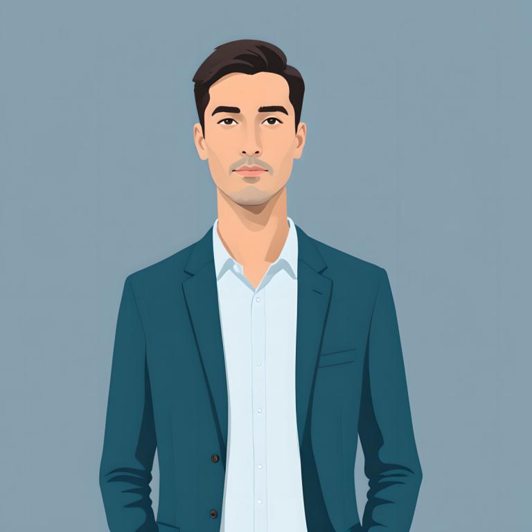 Illustration,Illustration, People, man, 1boy, solo, male focus, shirt, simple background, white shirt, jacket