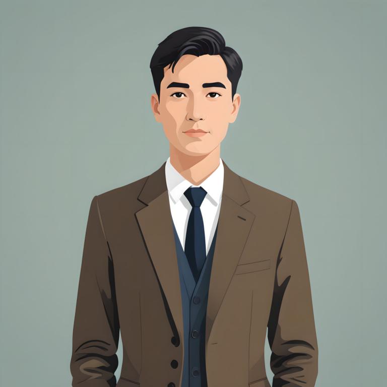 Illustration,Illustration, People, man, 1boy, male focus, solo, necktie, black hair, simple background, shirt