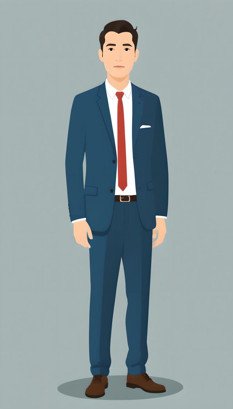 Illustration,Illustration, People, man, 1boy, solo, male focus, necktie, formal, suit, simple background