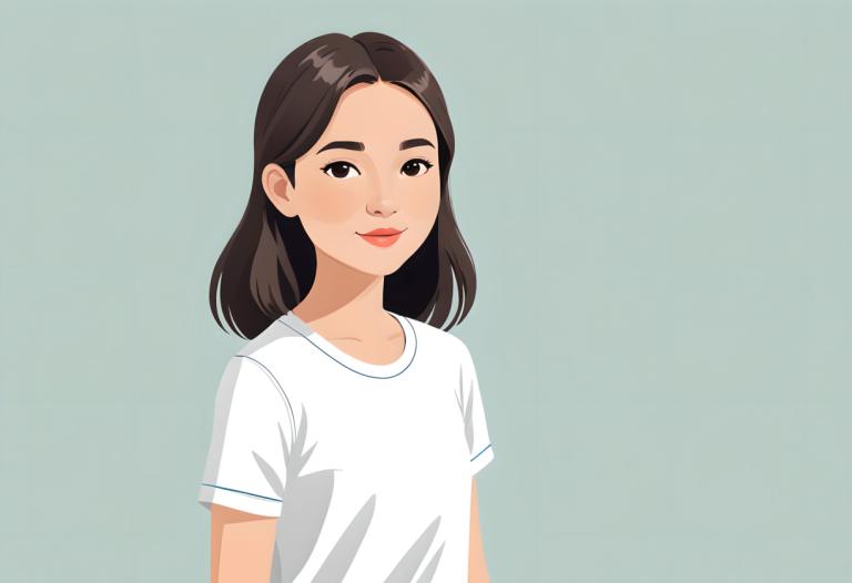 Illustration,Illustration, People, girl, 1girl, solo, shirt, white shirt, simple background