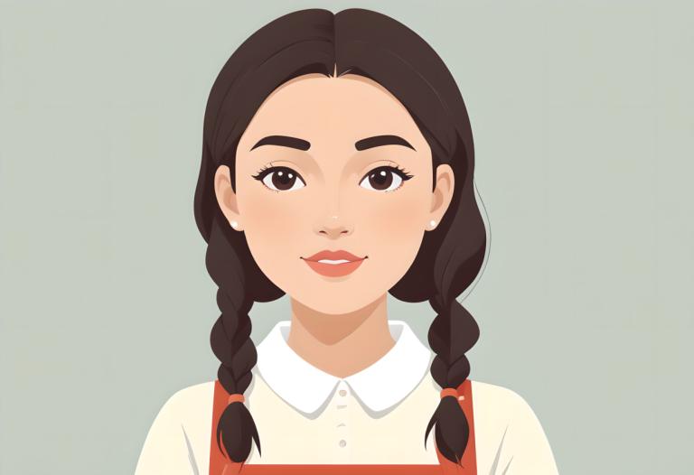 Illustration,Illustration, People, girl, 1girl, solo, braid, twin braids, earrings, looking at viewer