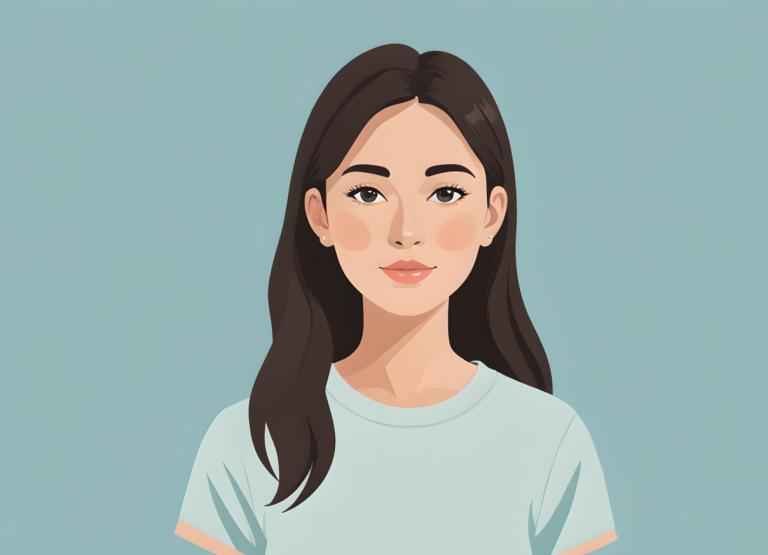 Illustration,Illustration, People, girl, 1girl, solo, shirt, simple background, long hair, looking at viewer