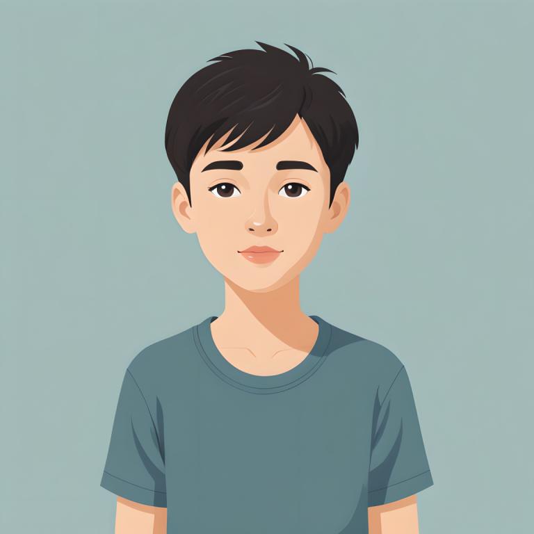 Illustration,Illustration, People, boy, solo, shirt, 1boy, black hair, male focus, simple background