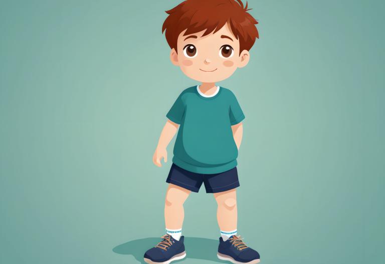 Illustration,Illustration, People, boy, 1boy, male focus, solo, shirt, shorts, male child, brown hair