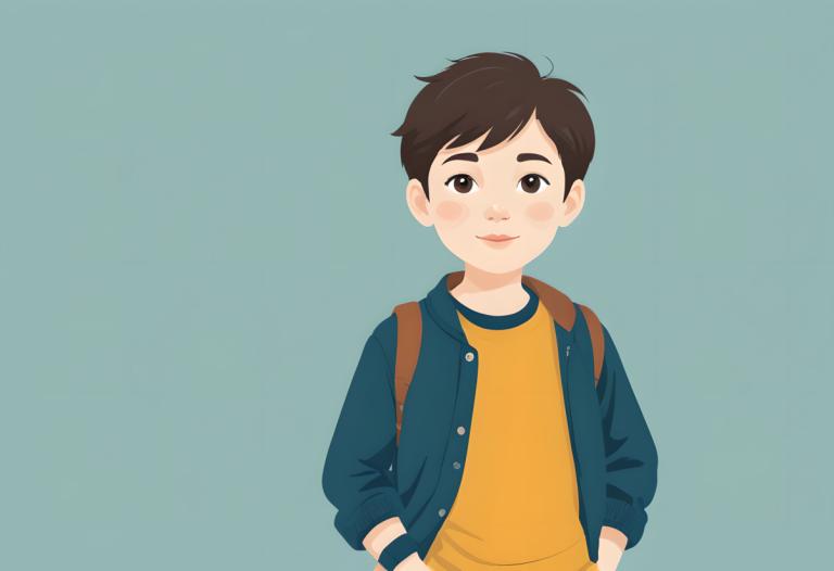 Illustration,Illustration, People, boy, solo, 1boy, male focus, simple background, looking at viewer