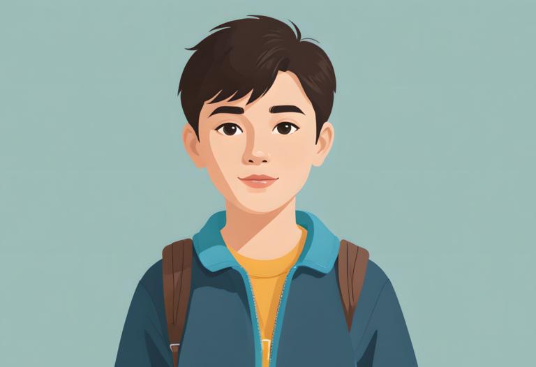 Illustration,Illustration, People, boy, solo, 1boy, male focus, looking at viewer, simple background