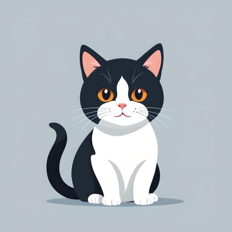 Illustration,Illustration, Animal, cat, no humans, cat, animal focus, grey background, simple background