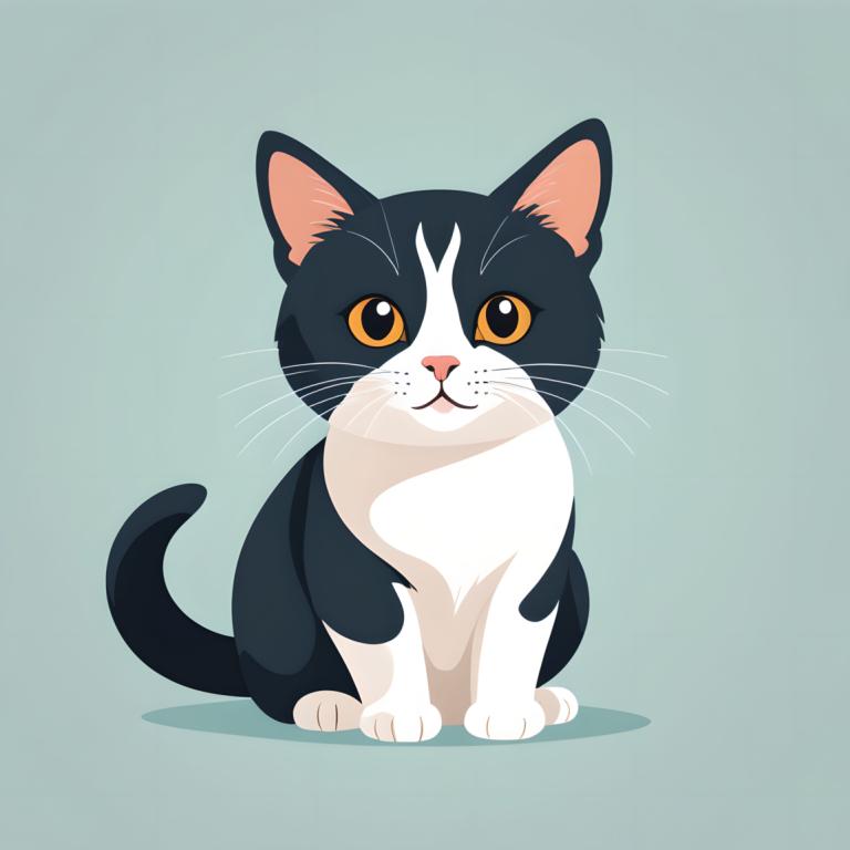 Illustration,Illustration, Animal, cat, no humans, animal focus, cat, simple background, looking at viewer