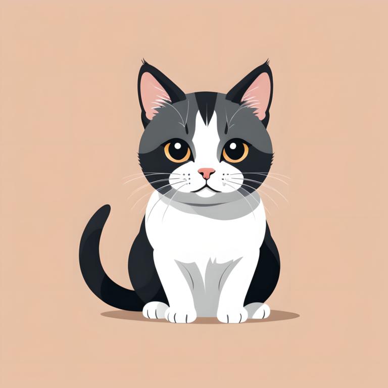 Illustration,Illustration, Animal, cat, no humans, cat, animal focus, simple background, looking at viewer