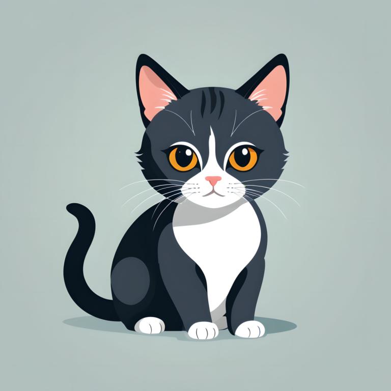 Illustration,Illustration, Animal, cat, no humans, cat, animal focus, simple background, looking at viewer