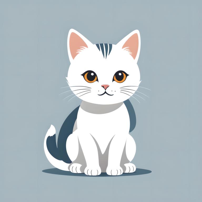 Remove Background, Illustration, Animal, cat, no humans, cat, animal focus, simple background, sitting, grey background, looking at viewer, :3, orange eyes, full body, animal, whiskers, shadow, closed mouth