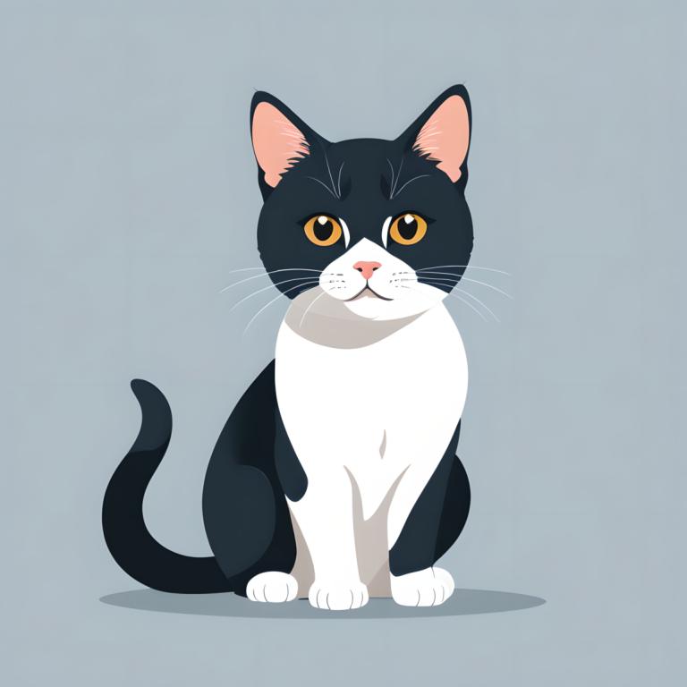 Illustration,Illustration, Animal, cat, no humans, animal focus, cat, simple background, grey background