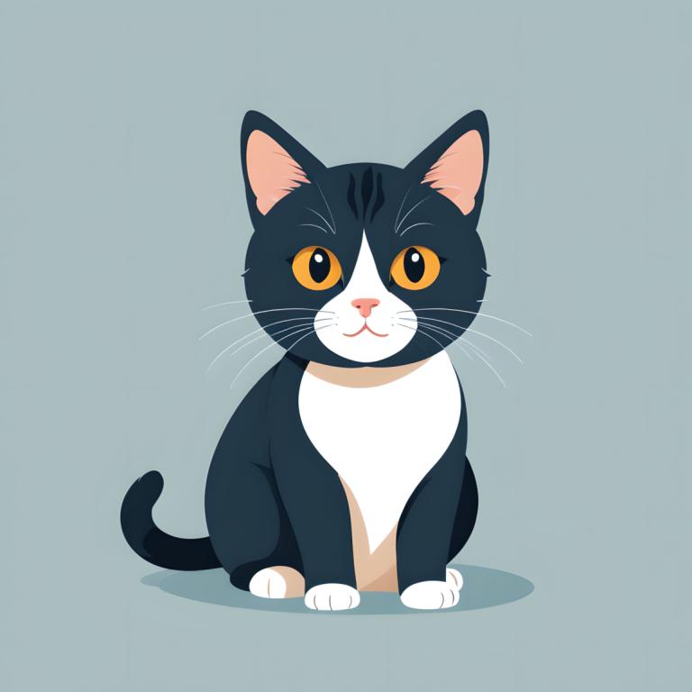 Illustration,Illustration, Animal, cat, no humans, cat, animal focus, simple background, sitting