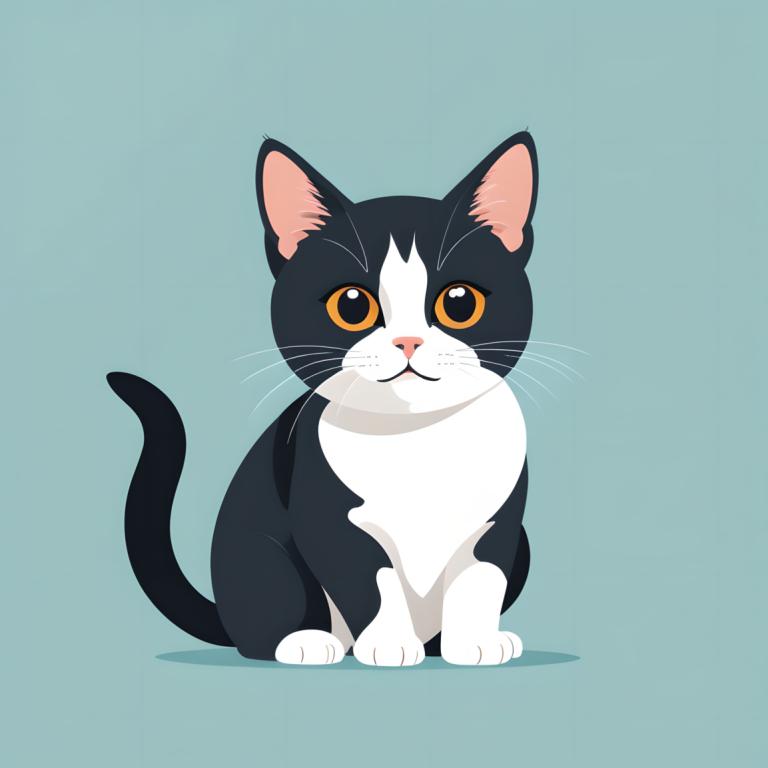 Illustration,Illustration, Animal, cat, no humans, animal focus, cat, simple background, sitting